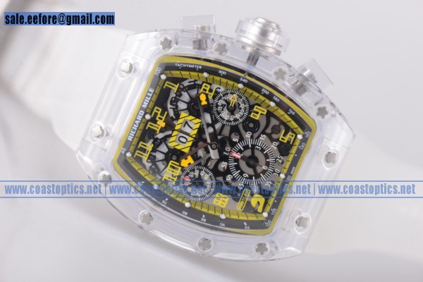 Richard Mille RM 011 Felipe Massa Flyback Watch Sapphire Crystal 1:1 Replica Yellow Markers - Click Image to Close